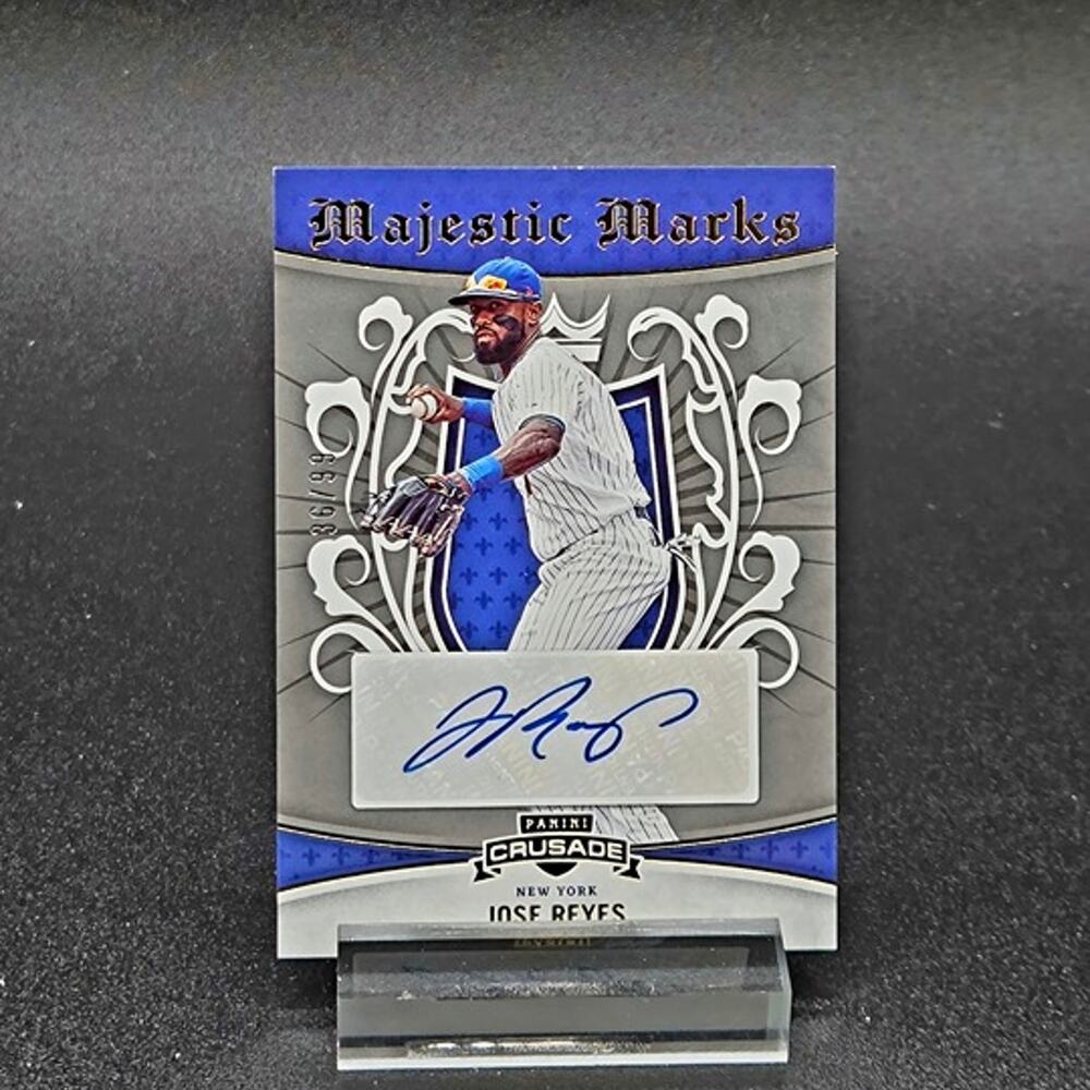 Jose Reyes Crusade Majestic Marks Gold Auto 36/99 New York Mets Star